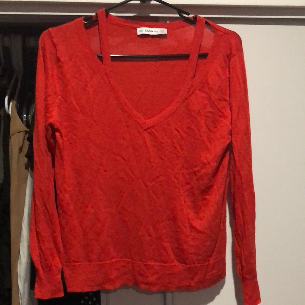 Zara knit red sweater